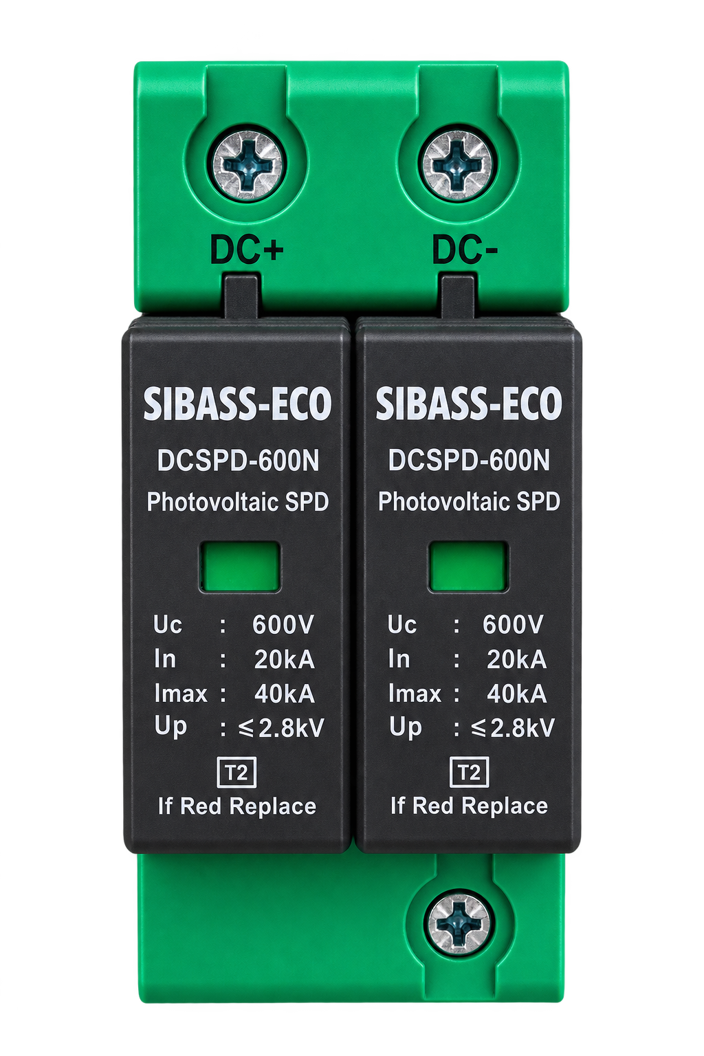 SIBASS-ECO DCSPD-600N 2 POLE TYPE 2 DC SURGE PROTECTION DEVICE 600V